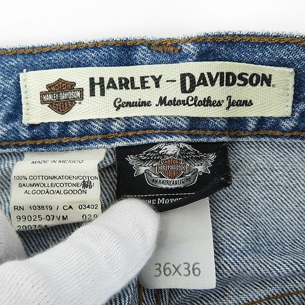実際に弊社で買取させて頂いたHARLEY DAVIDSON/ハーレーダビッドソン メキシコ製 デニムパンツ/36×36の画像 4枚目