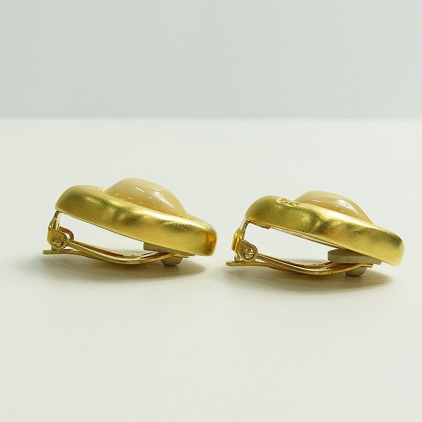 実際に弊社で買取させて頂いたGIVENCHY/ジバンシイ ロゴ/ストーン イヤリング ゴールドの画像 2枚目