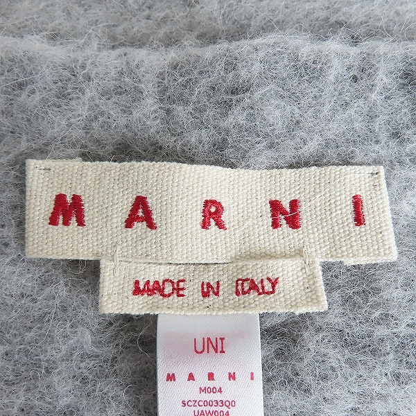 実際に弊社で買取させて頂いたMARNI/マルニ ロゴパッチ アルパカ マフラー  SCZC0033Q0UAW004の画像 1枚目