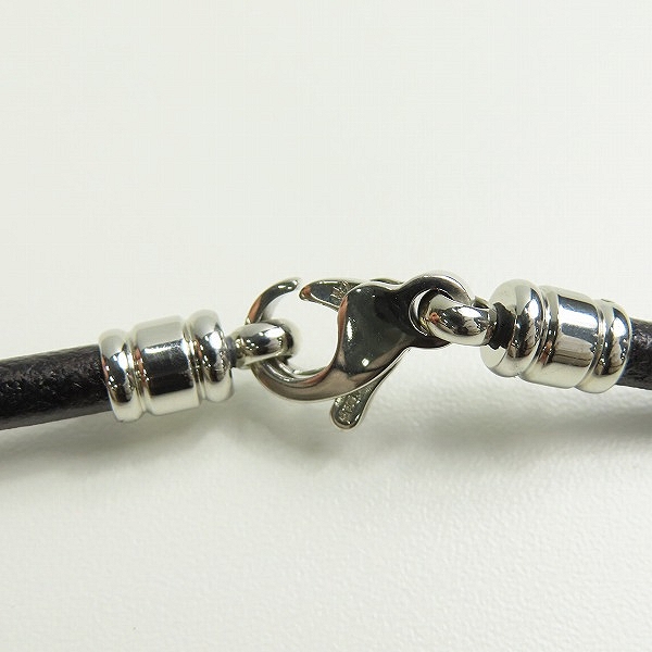 実際に弊社で買取させて頂いたBVLGARI/ブルガリ メタル×レザー チョーカーネックレスの画像 2枚目