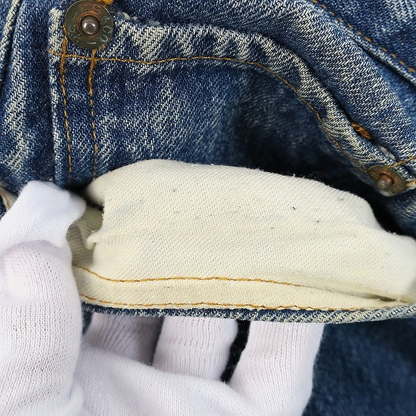 実際に弊社で買取させて頂いた【難あり】LEVIS/リーバイス 80s 501 66後期 ボタン裏6  ストレートデニム W38L33 の画像 5枚目