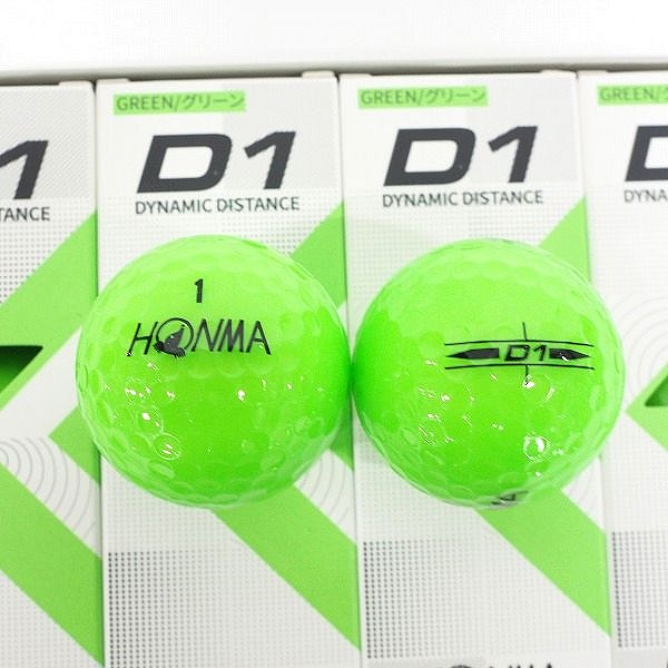 実際に弊社で買取させて頂いた【未使用】HONMA/ホンマ D1 DYNAMIC DISTANCE ゴルフボール グリーン 2ダースの画像 1枚目