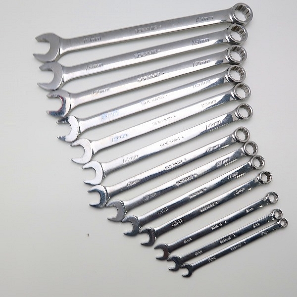 実際に弊社で買取させて頂いたSnap-on/スナップオン フランクドライブ コンビネーション レンチ SOEXM7~19 セットの画像 2枚目