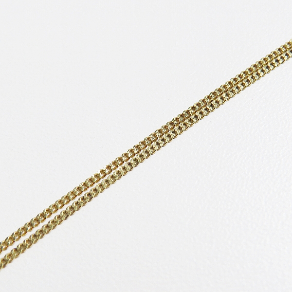 実際に弊社で買取させて頂いたGIVENCHY/ジバンシィ ロゴ スクエア ラインストーン ネックレスの画像 4枚目