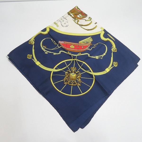 実際に弊社で買取させて頂いたHERMES/エルメス カレ90 SPRINGS/ スプリング LEDOUX 大判ストール