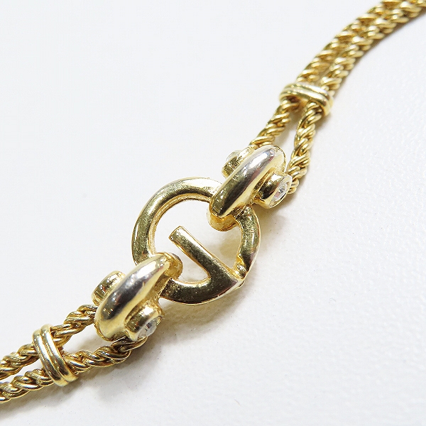 実際に弊社で買取させて頂いたGIVENCHY/ジバンシィ Gロゴ ラインストーン ツイストチェーン ブレスレットの画像 6枚目