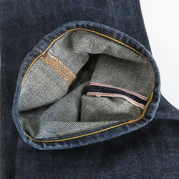 実際に弊社で買取させて頂いたEVISU/エヴィス Lot.2000 No.2 カモメ 刺繍 レギュラー ストレート デニム 30×32の画像 8枚目