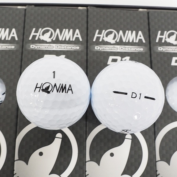 実際に弊社で買取させて頂いた【未使用】HONMA/ホンマ D1 DYNAMIC DISTANCE ゴルフボール ホワイト 2ダース の画像 1枚目
