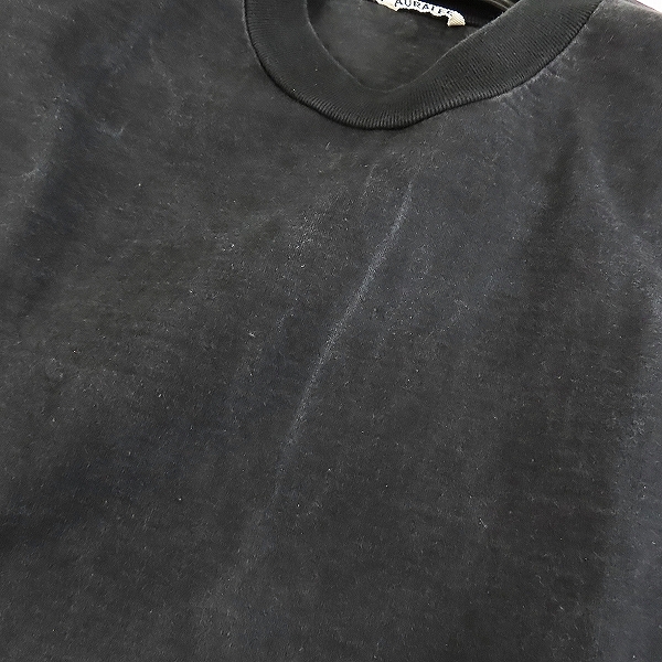 実際に弊社で買取させて頂いたAURALEE/オーラリー STAND UP TEE Tシャツ ブラック A20ST01SU/4の画像 5枚目