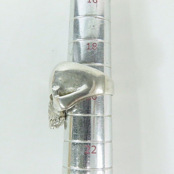 実際に弊社で買取させて頂いたCRAZY PIG/クレイジーピッグ ラージエビルスカルリング/19.5-20号の画像 6枚目