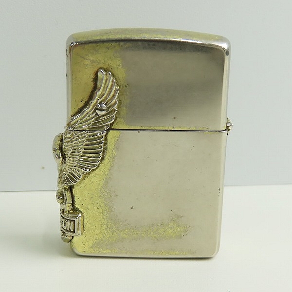 実際に弊社で買取させて頂いたZIPPO/ジッポー Harley-Davidson/ハーレー ダビッドソン サイド イーグル ゴールド/95年製の画像 1枚目