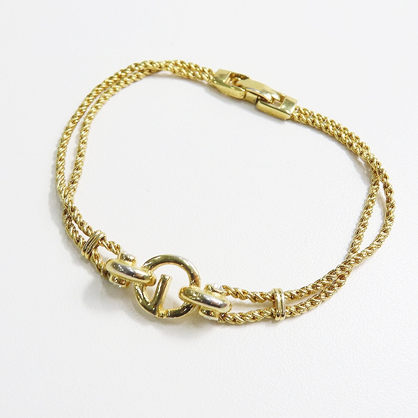 実際に弊社で買取させて頂いたGIVENCHY/ジバンシィ Gロゴ ラインストーン ツイストチェーン ブレスレット