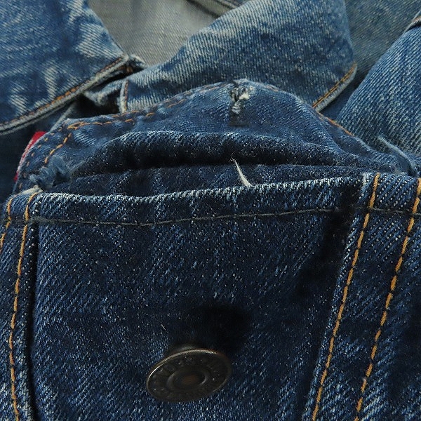 実際に弊社で買取させて頂いたLevi's/リーバイス 60s BIGE ビッグE 70505  デニムジャケットの画像 4枚目