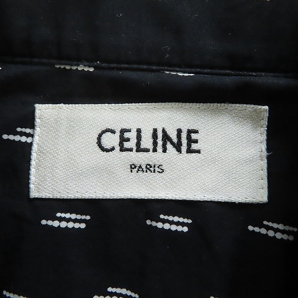 実際に弊社で買取させて頂いたCELINE/セリーヌ 19SS ダブルドットライン 総柄長袖シャツ 20ZZ3186D/38の画像 2枚目
