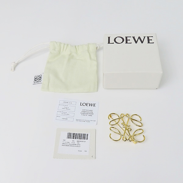 実際に弊社で買取させて頂いたLOEWE/ロエベ ANAGRAM BROOCH/アナグラム ブローチ/バッジ 111.25.020の画像 7枚目