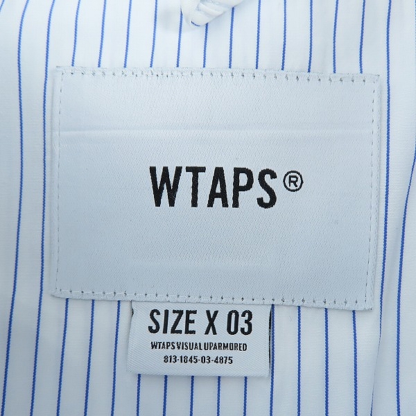 実際に弊社で買取させて頂いたWTAPS × THOMAS MASON/ダブルタップス × トーマス メイソン 20SS ストライプ柄シャツ 201TQDT-SHM03 BD LS 02/03の画像 2枚目