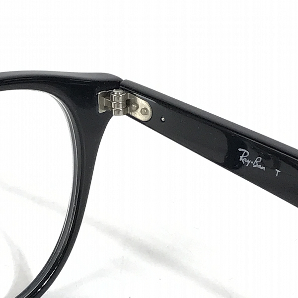 実際に弊社で買取させて頂いたRayBan/レイバン メガネフレーム/アイウェア 黒縁 RB5355F/2000の画像 5枚目