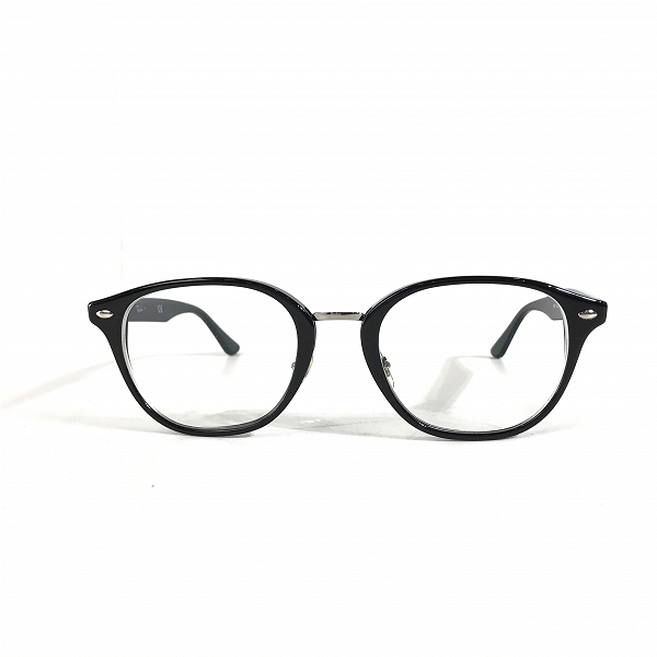 実際に弊社で買取させて頂いたRayBan/レイバン メガネフレーム/アイウェア 黒縁 RB5355F/2000の画像 1枚目