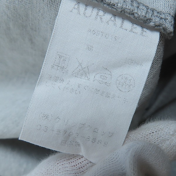 実際に弊社で買取させて頂いたAURALEE/オーラリー STAND UP TEE ヘビーウェイト コットン Tシャツ A6ST01SU/3の画像 4枚目