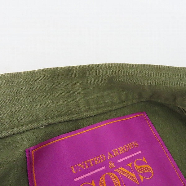 実際に弊社で買取させて頂いたUNITED ARROWS &SONS/ユナイテッドアローズアンドサンズ MIL TOMMY SHIRT/ミリタリージャケット 1125-211-5861/Lの画像 7枚目
