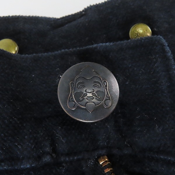 実際に弊社で買取させて頂いたEVISU/エヴィス Lot.2536 バックジップボンテージパンツ ベロア 28の画像 6枚目