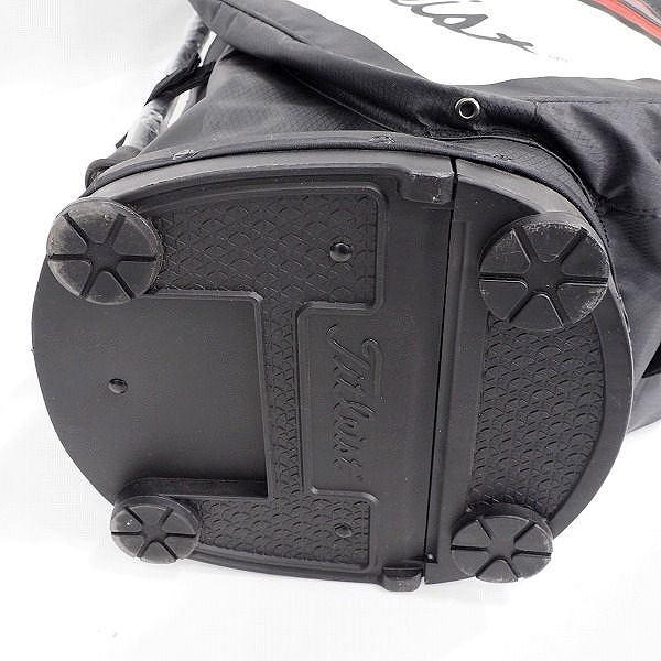 実際に弊社で買取させて頂いたTitleist/タイトリスト ゴルフ 5分割スタンド式 キャディバッグ ブラックｘホワイトの画像 8枚目