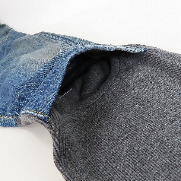 実際に弊社で買取させて頂いたUNDERCOVERISM/アンダーカバーイズム 12SS openstrings期 サーマル ドッキング ひざホール コンビ スリム セルビッチデニム/I4503-2/2の画像 5枚目