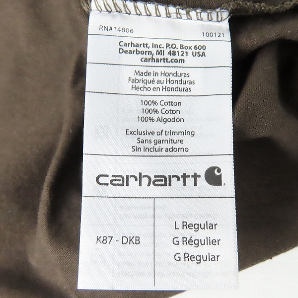 実際に弊社で買取させて頂いた【未使用】Carhartt×Penthouse Casino/カーハート×ペントハウスカジノ Tシャツ ブラウン K87DKB/Lの画像 4枚目