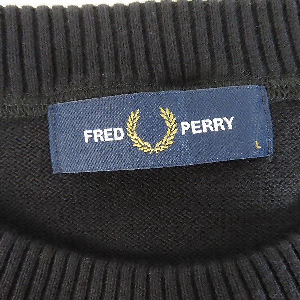 実際に弊社で買取させて頂いたFRED PERRY/フレッドペリー ニットセーター K6504 Lの画像 2枚目
