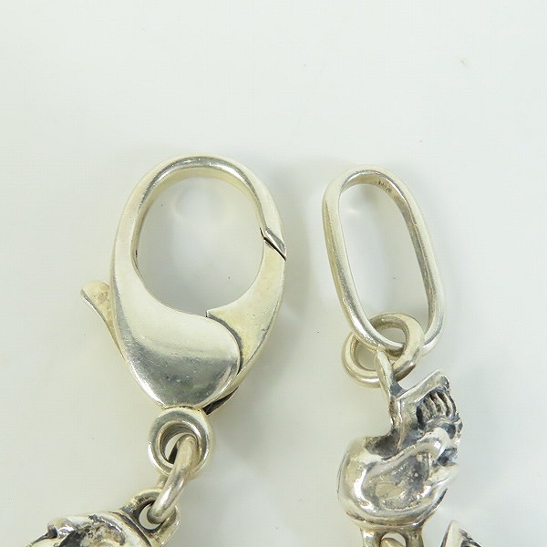 実際に弊社で買取させて頂いたCRAZY PIG/クレイジーピッグ GRIN SKULL/グリンスカル リンク ウォレットチェーンの画像 4枚目