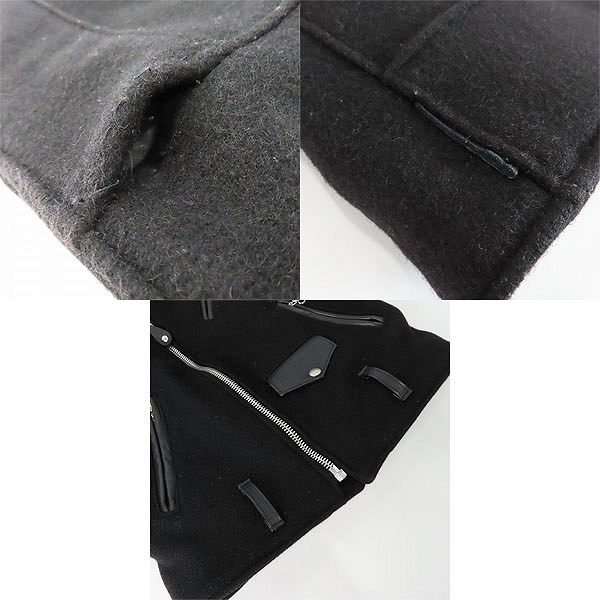 実際に弊社で買取させて頂いたSCHOTT/ショットワンスター FAT別注 切り返し袖革ウールJK 7390/34の画像 9枚目