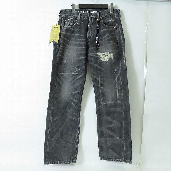 実際に弊社で買取させて頂いた【未使用】NEIGHBORHOOD/ネイバーフッド デニムパンツ/ストレートジーンズ ダメージ加工 121DCNH-PTM12/S