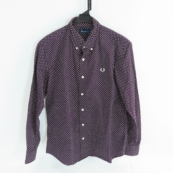 実際に弊社で買取させて頂いたFRED PERRY/フレッドペリー Polka Dot Print L/S Shirt JAPAN LIMITED/ポルカドットプリント 長袖シャツ F4359/M