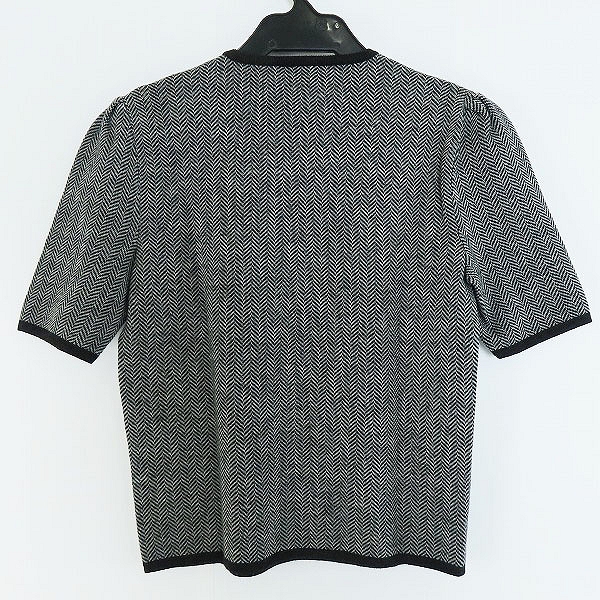 実際に弊社で買取させて頂いたCELINE/セリーヌ ヘリンボーン柄半袖ニット F0243191/Mの画像 1枚目