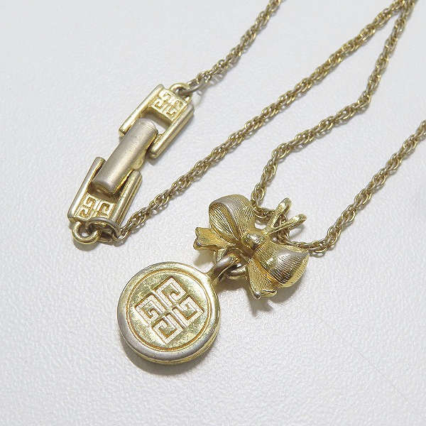 実際に弊社で買取させて頂いたGIVENCHY/ジバンシィ リボン ラウンドロゴ ネックレス