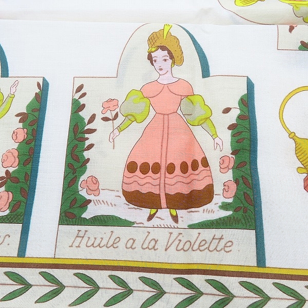 実際に弊社で買取させて頂いたHERMES/エルメス カレ90  花の植生 コットン100% 大判ストールの画像 3枚目