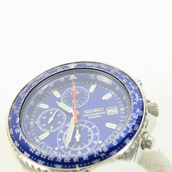 実際に弊社で買取させて頂いたSEIKO/セイコー パイロット クロノグラフ 腕時計/ウォッチ 7T92-0CF0【動作未確認】の画像 7枚目