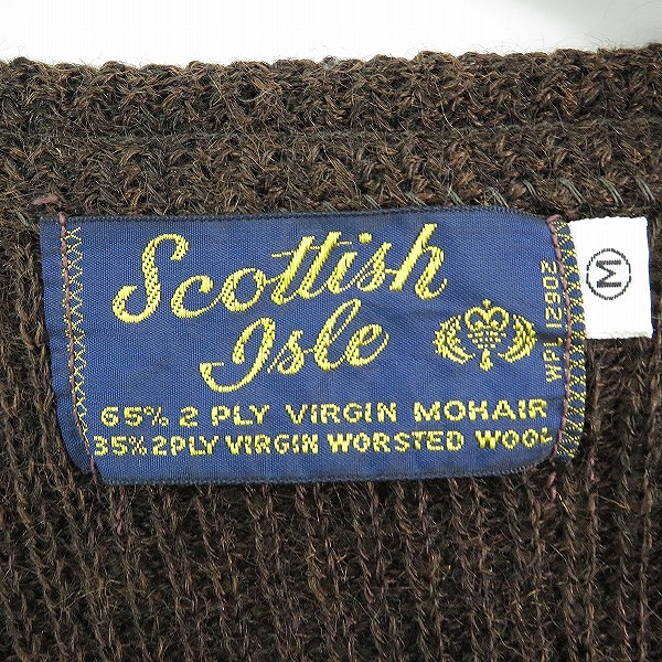 実際に弊社で買取させて頂いたScottish Isle/スコティッシュアイル ヴィンテージ モヘア/ウール カーディガン /Mの画像 2枚目