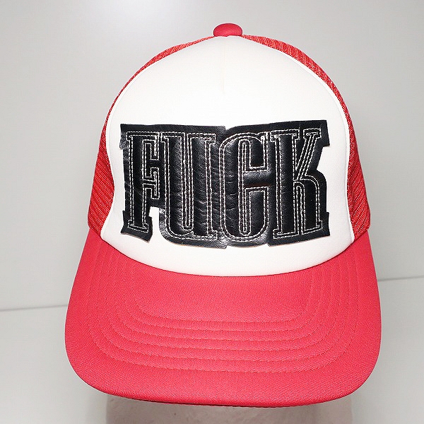 実際に弊社で買取させて頂いたNUMBER (N)INE/ナンバーナイン ガンズ期 FUCK メッシュキャップ レッド ONE SIZEの画像 1枚目