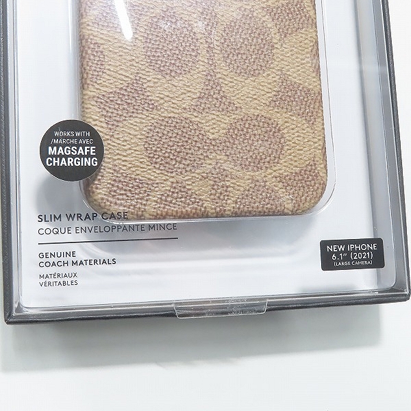 実際に弊社で買取させて頂いたCOACH/コーチ シグネチャー柄 iPhone 13/13Pro用 アイフォンケース/スマホケースの画像 6枚目