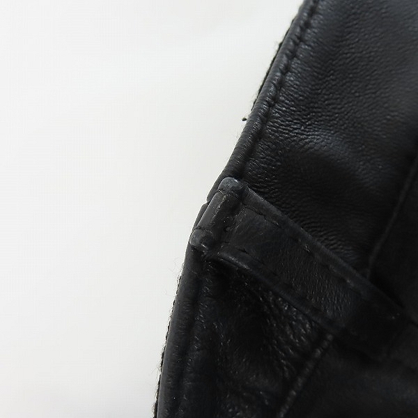 実際に弊社で買取させて頂いたADAM ET ROPE/アダムエロペ ラムレザー ワイドパンツ  GMS-11120-B /Lの画像 7枚目