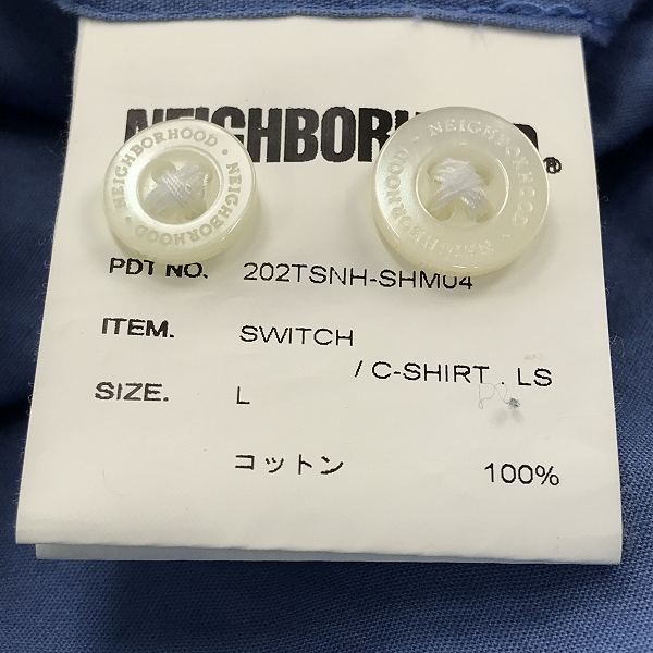 実際に弊社で買取させて頂いたEIGHBORHOOD/ネイバーフッド 長袖シャツ 202TSNH-SHM04/Lの画像 3枚目