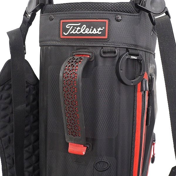 実際に弊社で買取させて頂いたTitleist/タイトリスト ゴルフ 5分割スタンド式 キャディバッグ ブラックｘホワイトの画像 4枚目