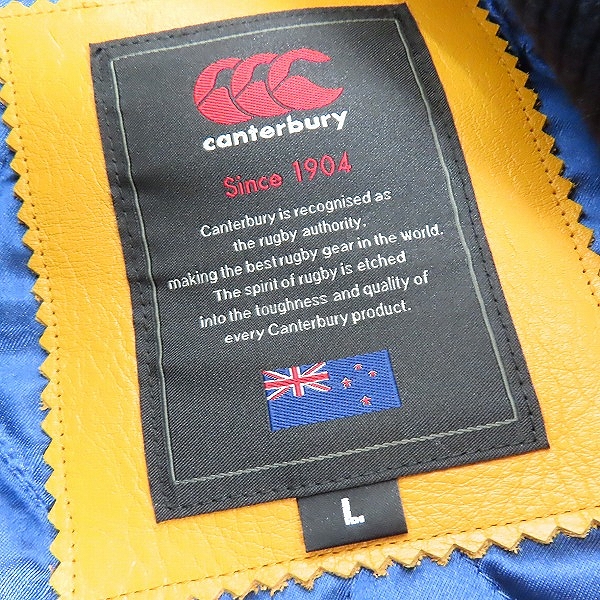 実際に弊社で買取させて頂いたCANTERBURY/カンタベリー STADIUM JACKET 袖レザー 刺繍 スタジアムジャケット/スタジャン RA73510/Lの画像 2枚目