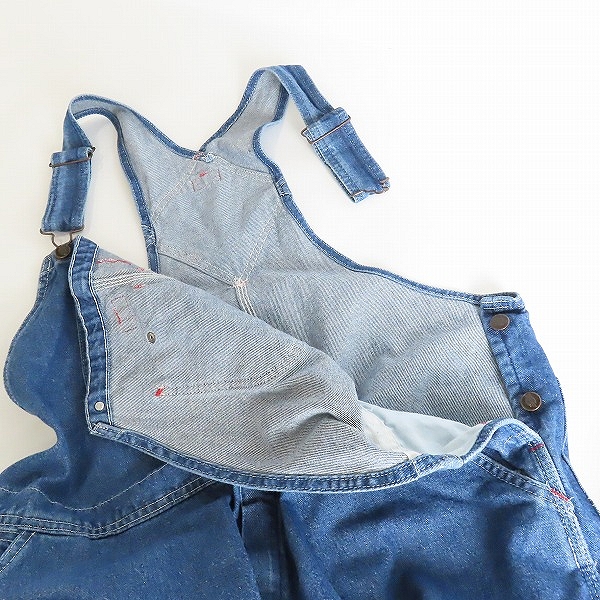実際に弊社で買取させて頂いたDickies/ディッキーズ デニム オーバーオール 40×32の画像 2枚目