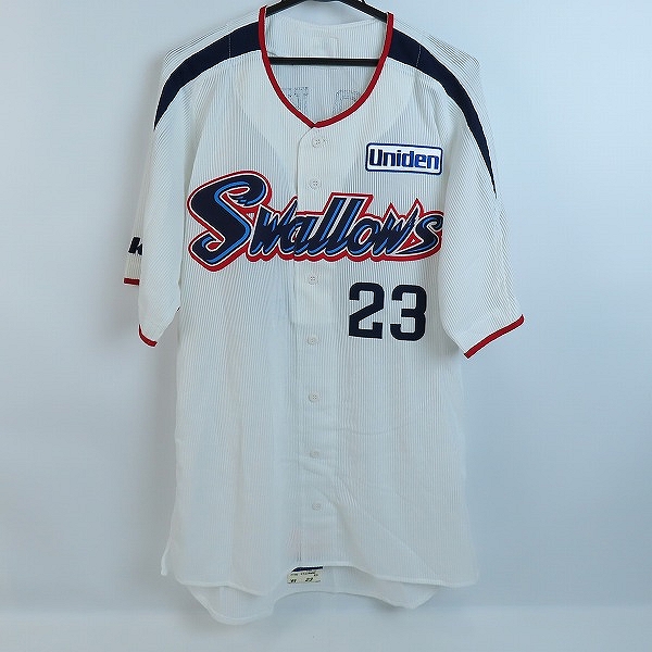 実際に弊社で買取させて頂いたデサント×ビームス 東京ヤクルトスワローズ 2007 NPBマーク レプリカユニフォーム #23 青木宣親