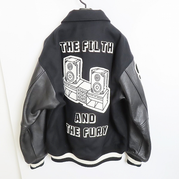 【未使用級】ネイバーフッド　STADIUM JACKET BLACK　フルデコ NEIGHBORHOOD(ネイバーフッド)｜STADIUM JACKET｜正規通販取扱店