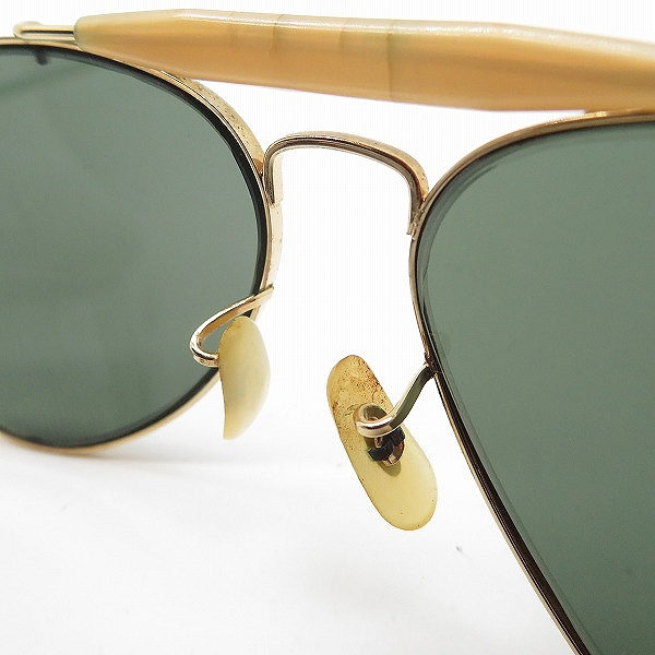 実際に弊社で買取させて頂いた(1)Ray-Ban/レイバン B&L/ボシュロム社製 ティアドロップ型 アイウェア/サングラス ゴールドの画像 4枚目