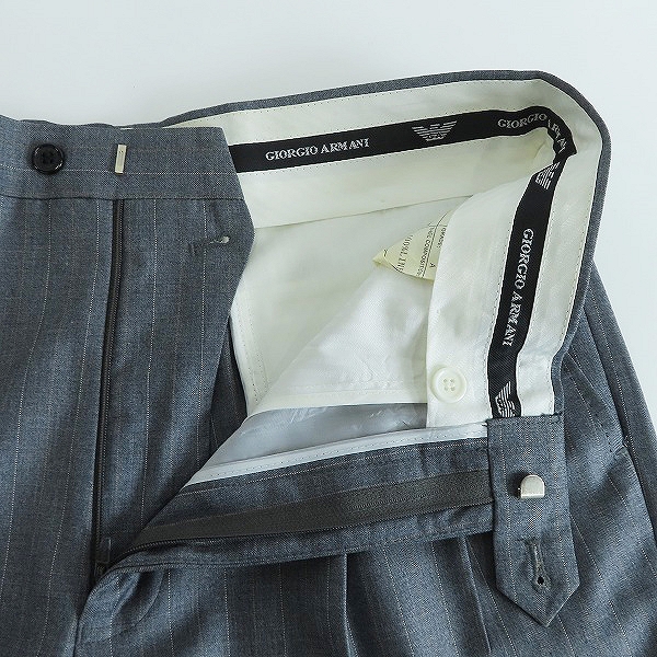 実際に弊社で買取させて頂いたGIORGIO ARMANI LE COLLEZIONI/ジョルジオアルマーニ リネン セットアップ スーツ 48/32の画像 4枚目