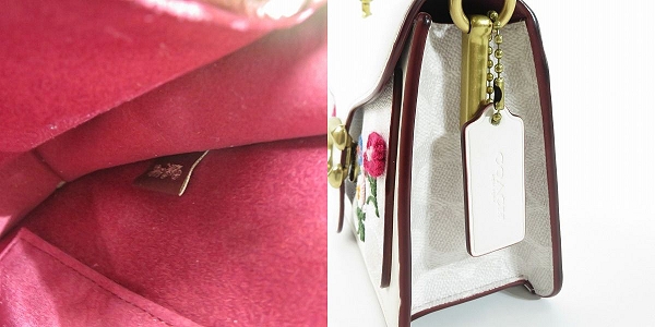 実際に弊社で買取させて頂いたCOACH/コーチ フラワー刺繍 ショルダーバッグ A2081-627の画像 6枚目
